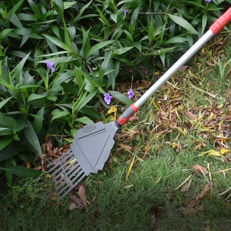 narrow space rake using